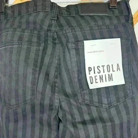 Audrey Mid Rise Skinny Lookout Vintage Stripes Jeans - Picture 5 of 5